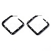 Spray Painted CCB Plastic Stud Earrings EJEW-Q020-001B-1