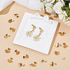 32Pcs 8 Style Ion Plating(IP) 201/304 Stainless Steel Stud Earring Findings STAS-ME0001-39G-4