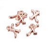 Rose Gold Plated Alloy Letter Pendants X-PALLOY-J718-01RG-X-2