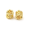 Brass Micro Pave Cubic Zirconia European Beads KK-H452-10G-2