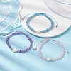 Natural Mixed Gemstone & Pearl Braided Bead Bracelets BJEW-JB09719-2