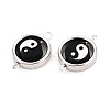 Polymer Clay Beads with CCB Plastic Frame Connector Charms CLAY-T022-35M-01B-2
