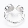 Natural Druzy Agate Cuff Rings RJEW-K017-01P-3