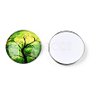 Half Round/Dome Tree Pattern Glass Flatback Cabochons for DIY Projects GGLA-Q037-25mm-M28-06-2