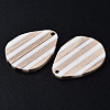 Stripe Resin & Wood Pendants RESI-N025-015A-B01-3
