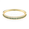 Cubic Zirconia Rhombus Hinged Bangle BJEW-N014-013-2