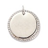 Brass Micro Pave Clear Cubic Zirconia Pendants ZIRC-L091-072P-1