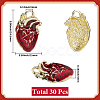 30Pcs Rack Plating Alloy Enamel Pendants FIND-SC0015-12B-2