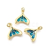 Brass Enamel Charms KK-F899-07G-1