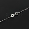 Anti-Tarnish Rhodium Plated 925 Sterling Silver Necklaces STER-M034-38A-4