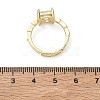 Brass & Clear Cubic Zirconia Finger Rings CU-CBA7E55-09G-5