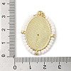 Brass Pave Shell Pendants KK-I708-01-G-4