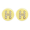 Brass Micro Pave Clear Cubic Zirconia Beads KK-T030-LA843-HX3-1