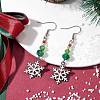 Christmas Theme Glass Dangle Earrings EJEW-TA00476-2