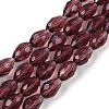 Transparent Glass Beads Strands EGLA-N013-T8mm-D03-1