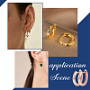 Nbeads 4 Pairs Clear Cubic Zirconia Hoop Earring EJEW-NB0001-11RG-6