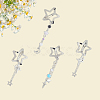4Pcs 4 Styles Star Alloy Snap Hair Clips PHAR-CY0001-06-7