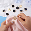 10Pcs Alloy Resin Shank Buttons BUTT-TA0001-36A-7