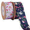 2 Rolls 2 Colors Polyester Ribbon SRIB-GF0001-19-1