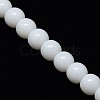 Opaque Solid Color Crystal Glass Round Beads Strands EGLA-F037-10mm-E01-1