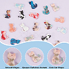 20Pcs 10 Colors Opaque Cellulose Acetate(Resin) Pendants RESI-PH0001-82-4