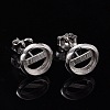 Anti-Tarnish Rhodium Plated 925 Sterling Silver Stud Earring Settings STER-F032-04P-4