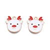 Christmas Alloy Enamel Pendants X-ENAM-Q442-48A-2