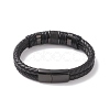 Leather Braided Cord Bracelets BJEW-E352-36B-1