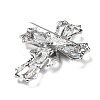 Cross Alloy Rhinestone Brooch Pins JEWB-Z034-06P-02-3