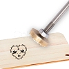 Stamping Embossing Soldering Brass with Stamp AJEW-WH0113-15-137-1