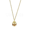 Cat Shaped Alloy Enamel Pendant Necklace NJEW-JN04613-01-1
