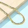 304 Stainless Steel Herringbone Chain Bracelets for Women BJEW-U019-04G-06-2