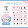100Pairs 10 Styles Flat Round Cartoon Resin Cabochons CRES-TA0001-97-4