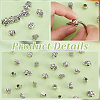 150pcs 5 styles Tibetan Style Zinc Alloy European Large Hole Beads FIND-PH0023-70-4
