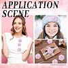 30Pcs 3 Styles 3D Rose Flower Polyester Computerized Embroidered Ornament Accessories FIND-GF0006-03A-5