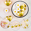 10Pcs 2 Style Food Grade Eco-Friendly Silicone Beads SIL-SC0001-08-4