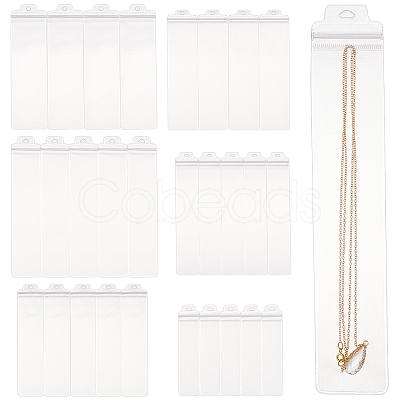 90Pcs 6 Styles PVC Transparent Plastic Resealable Bags ABAG-BC0001-38-1