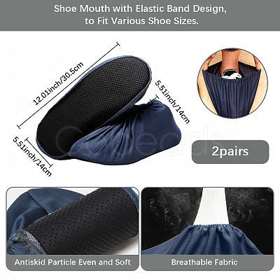 Polyester Silent Non-slip Shoe Covers AJEW-WH20067-116A-1