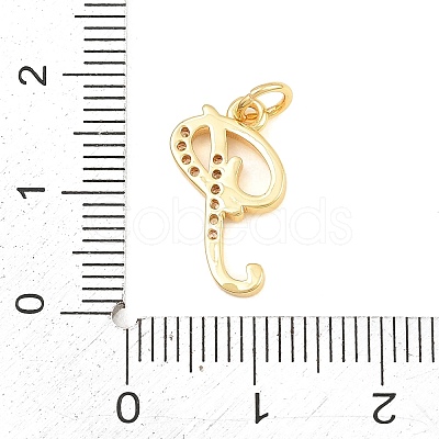 Brass Micro Pave Clear Cubic Zirconia Pendants CU-CBA7939-01P-G-1
