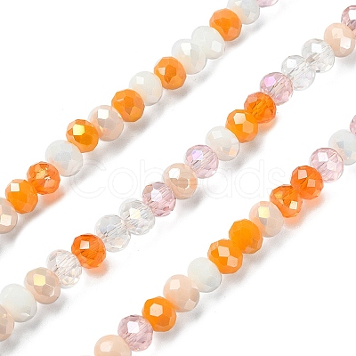 Electroplate Glass Beads Strands EGLA-YW0002-D07-1