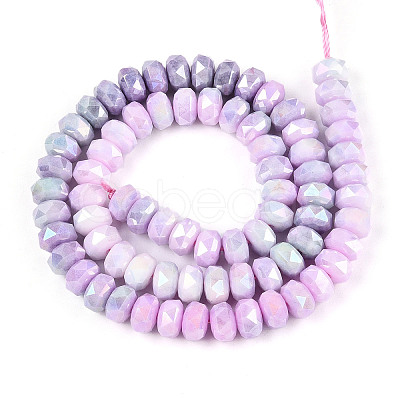 Anti-Tarnish Electroplate Glass Beads Strands GLAA-T025-8mm-11E-1