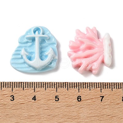Ocean Series Opaque Resin Cabochons CRES-D327-01-1