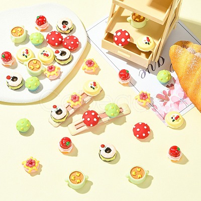 35Pcs 7 Styles Opaque Resin Cabochos RESI-CJ0005-08-1