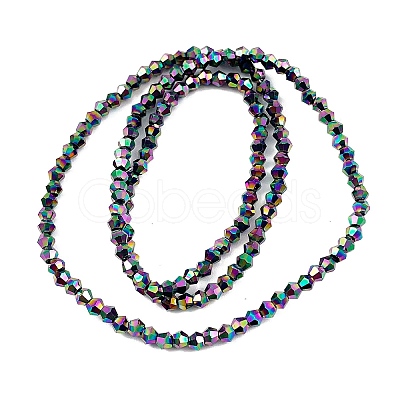 Transparent Electroplate Glass Beads Strands EGLA-A039-T2mm-UA02-1