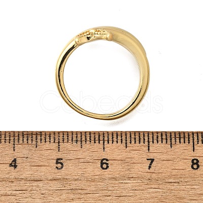Dolphin Brass Cuff Rings for Women RJEW-Z085-01G-02-1
