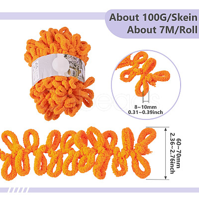 Finger Knitting Polyester Loop Yarn OCOR-TADJ0001-06C-1