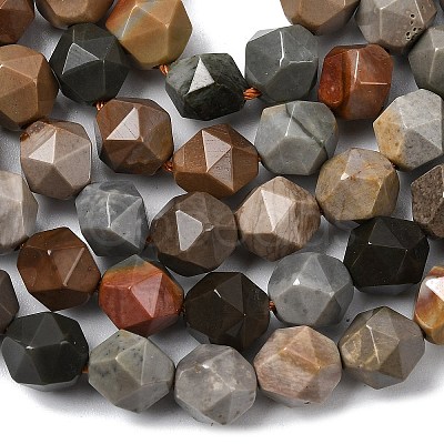 Natural Picasso Jasper Beads Strands G-Z119-A25-02-1