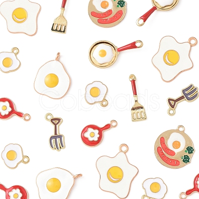 24Pcs 8 Styles Alloy Enamel Charms ENAM-FS0002-78-1
