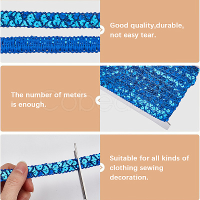 2Pcs 2 Colors Plastic & Polyester Paillette Beads OCOR-CY0002-10B-1