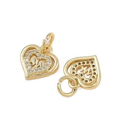 Brass Micro Pave Cubic Zirconia Pendants ZIRC-I367-05G-08-1